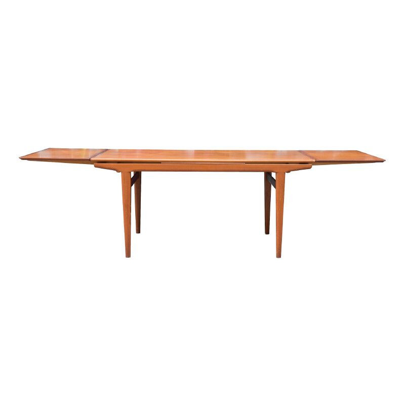 Teak Vintage Dining Table with 2 Extensions - 1970s