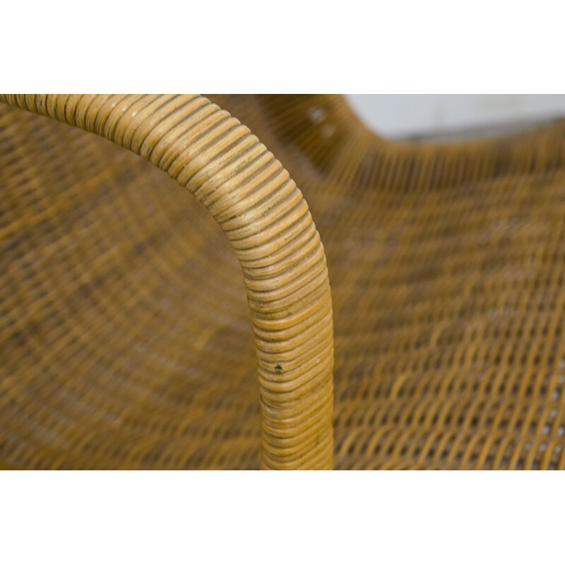 Set of 2 wicker lounge chairs by Dirk van Sliedrecht for Rohé Noordwolde