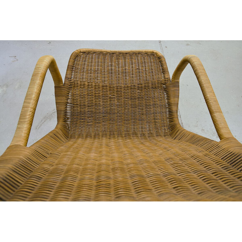 Set of 2 wicker lounge chairs by Dirk van Sliedrecht for Rohé Noordwolde