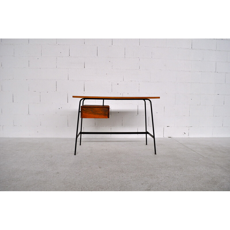 Bureau CM 178 en métal, frêne et formica, Pierre PAULIN - 1960