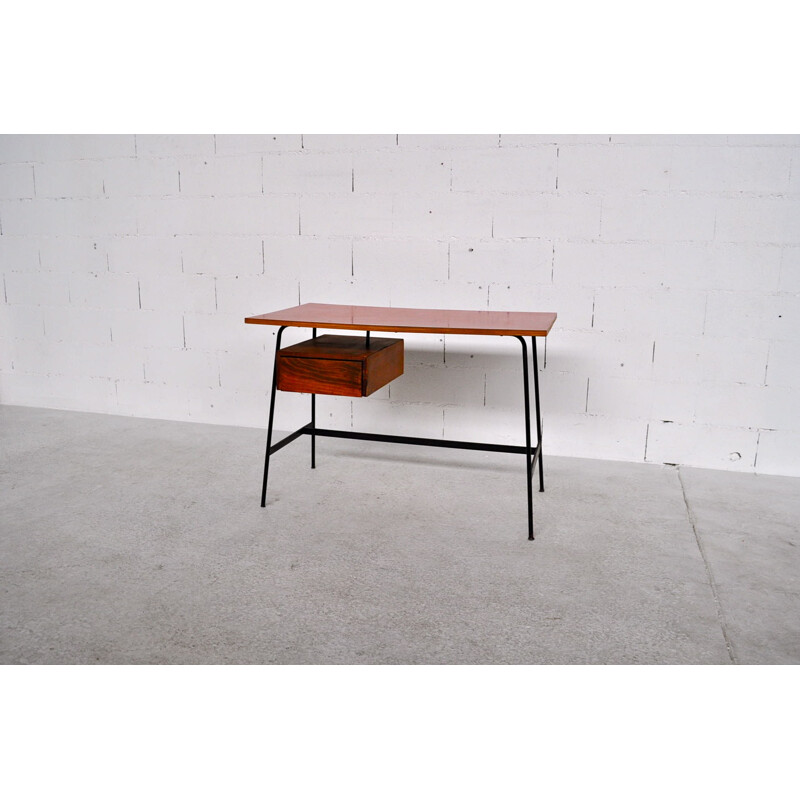 CM 178 desk in metal, ashwood and formica, Pierre PAULIN - 1960s