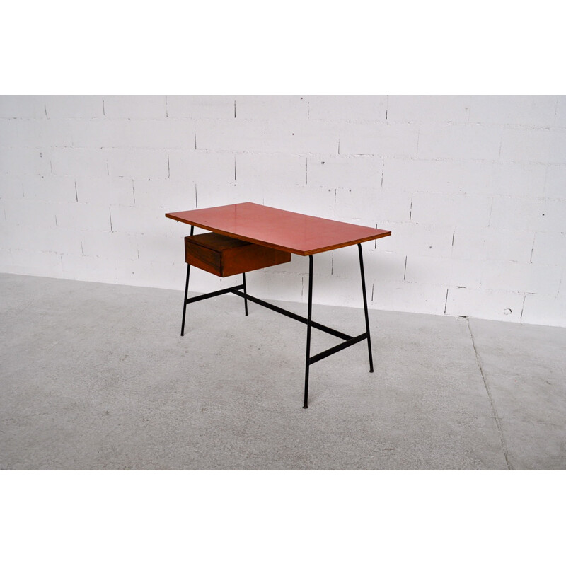 CM 178 desk in metal, ashwood and formica, Pierre PAULIN - 1960s