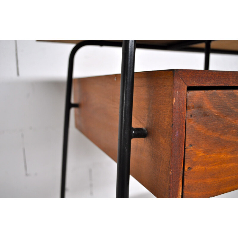 CM 178 desk in metal, ashwood and formica, Pierre PAULIN - 1960s
