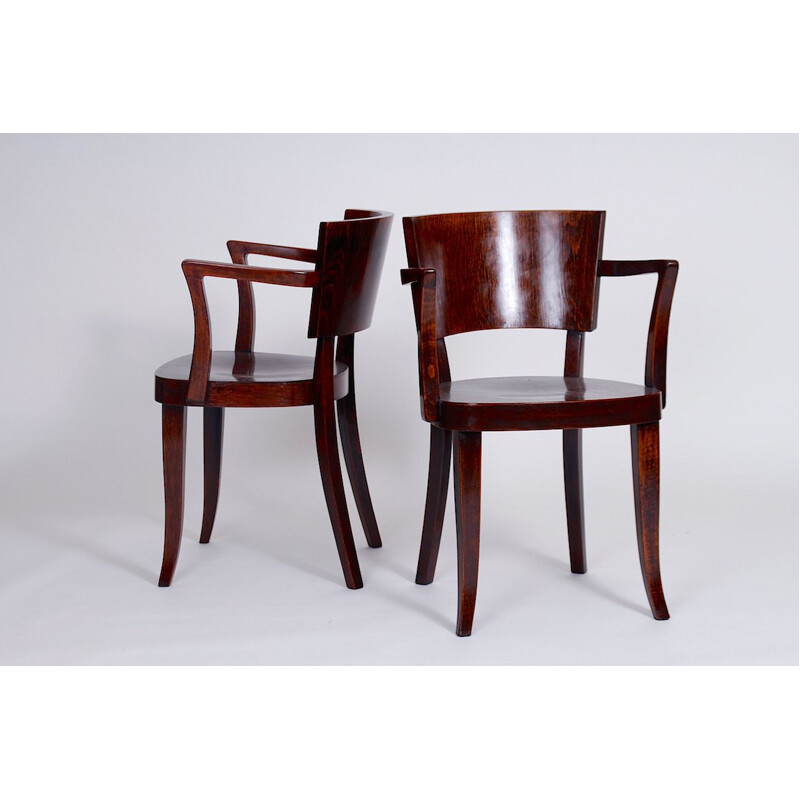 Set of 2 wooden chairs by Thonet