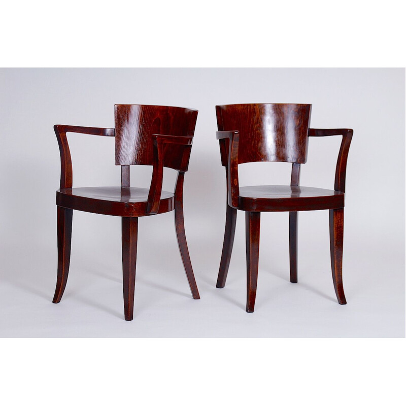 Suite de 2 chaises vintage en bois par Thonet