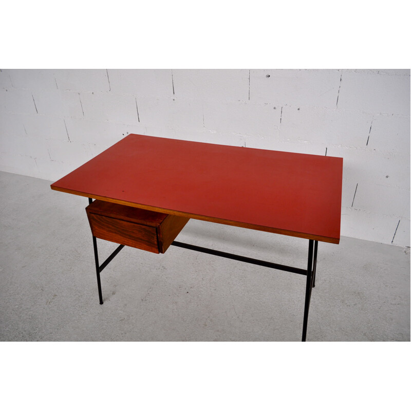 CM 178 desk in metal, ashwood and formica, Pierre PAULIN - 1960s