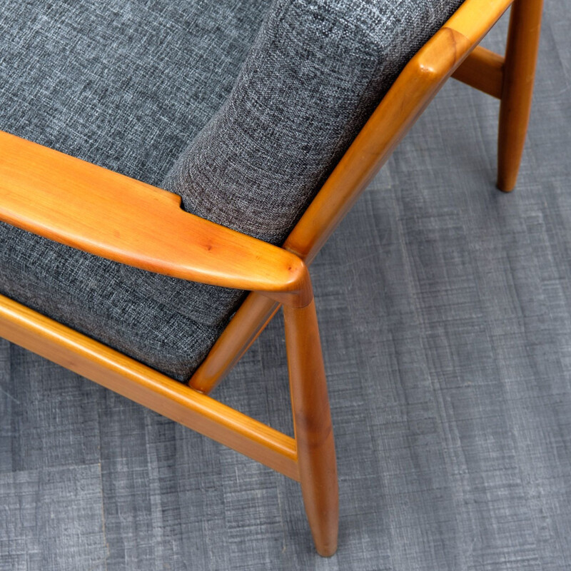 Vintage German armchair in cherrywood