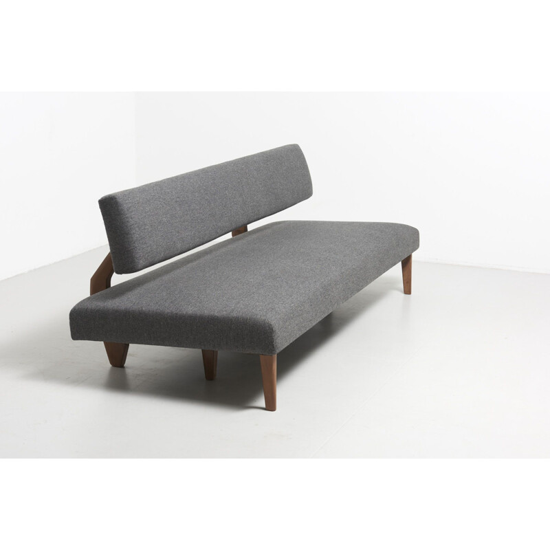 Vintage grey sofa by Franz Hohn