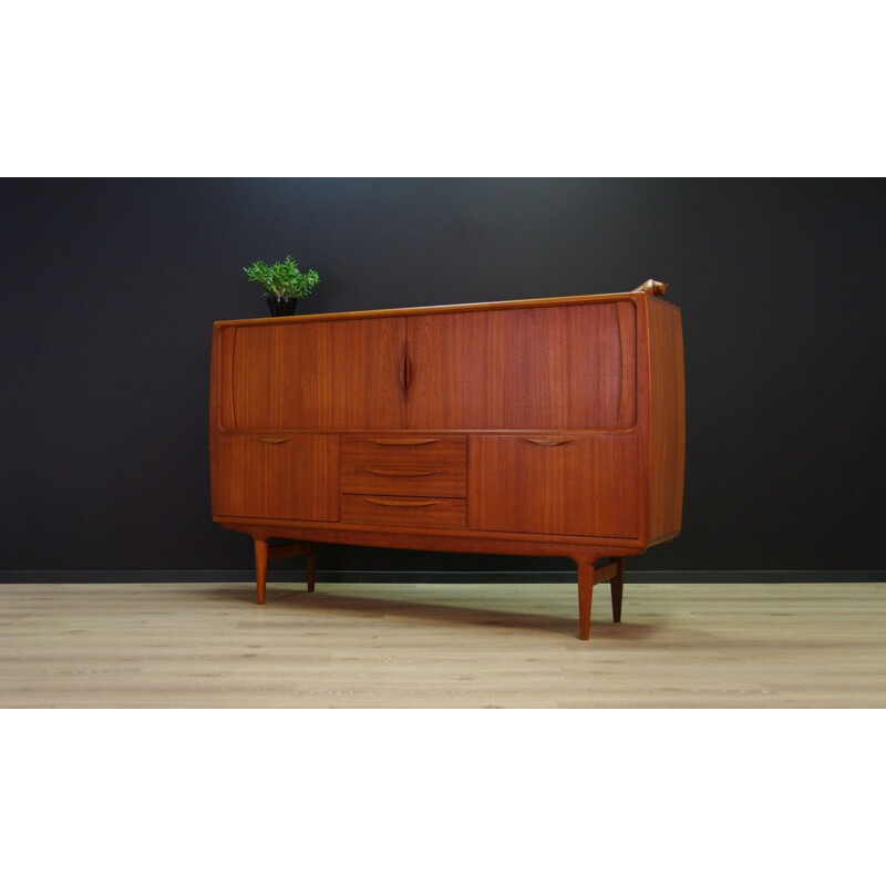 Vintage Danish highboard in teak by J. Andersen