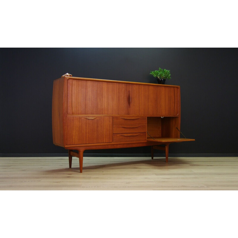 Vintage Danish highboard in teak by J. Andersen