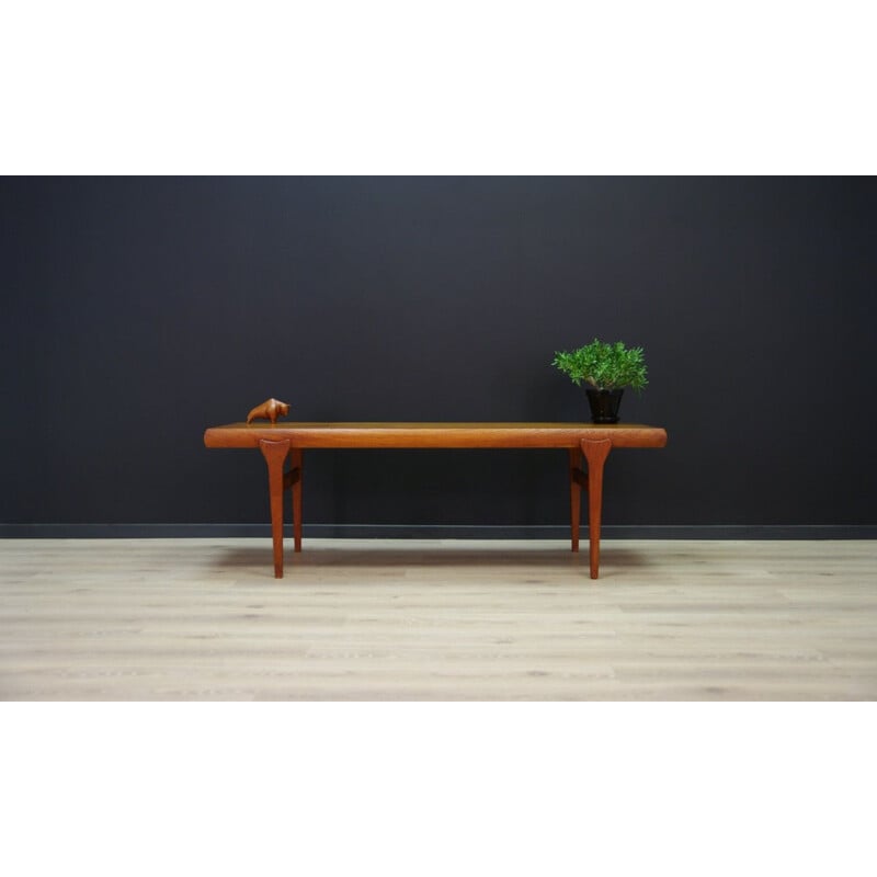 Vintage Scandinavian coffee table in teak by J. Andersen