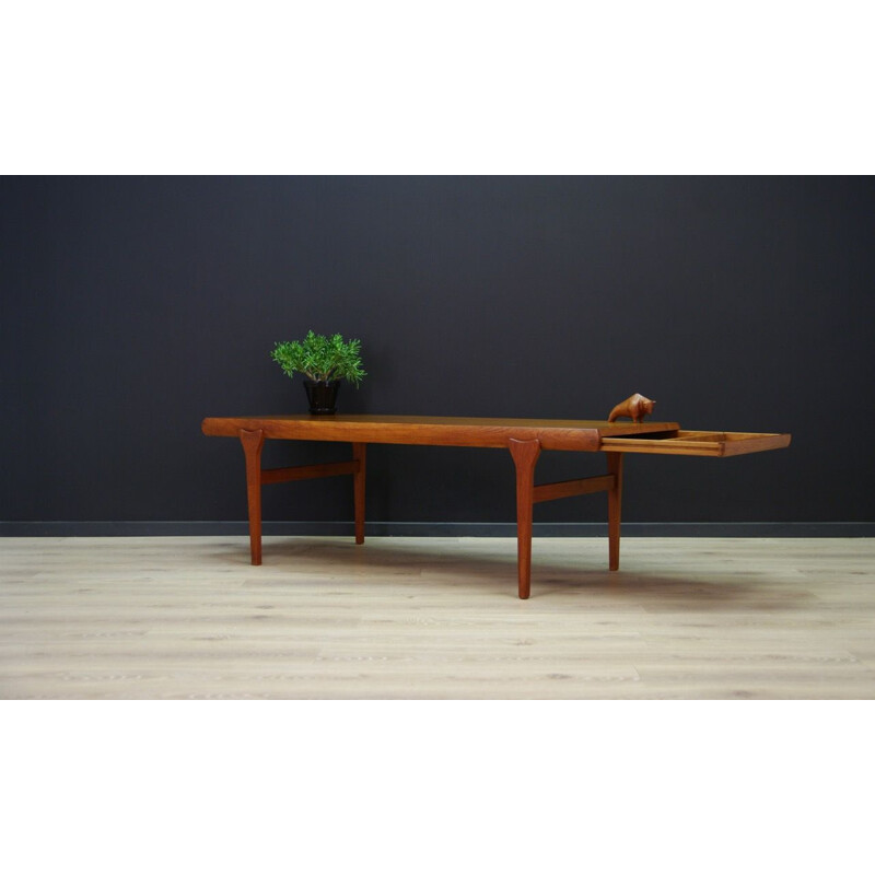 Vintage Scandinavian coffee table in teak by J. Andersen