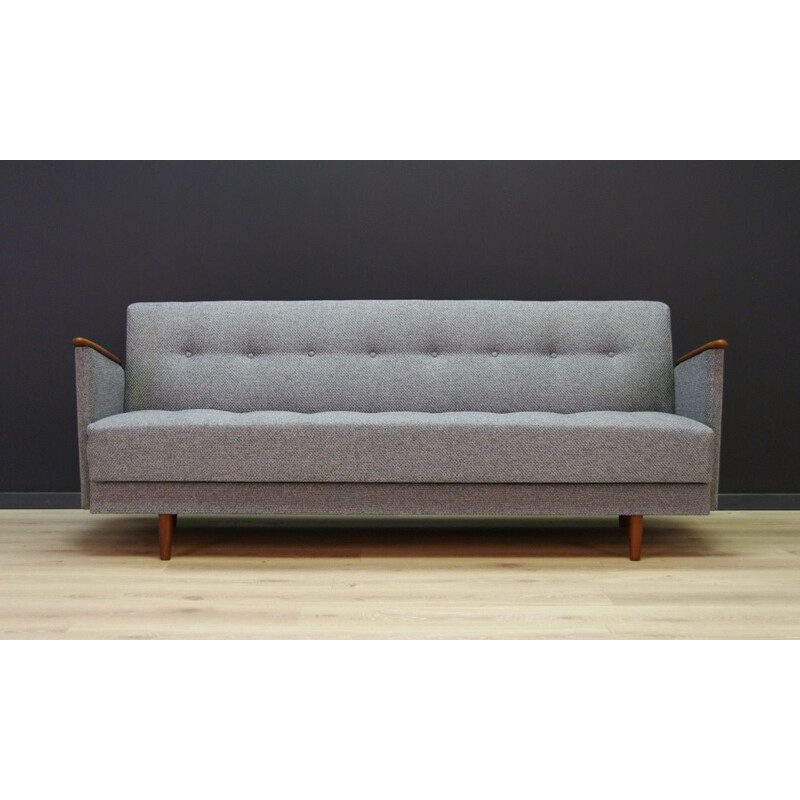Vintage Danish grey 3-seater sofa