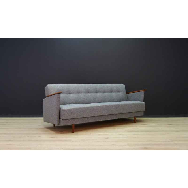 Vintage Danish grey 3-seater sofa