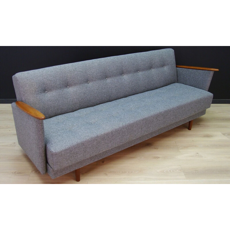 Vintage Danish grey 3-seater sofa