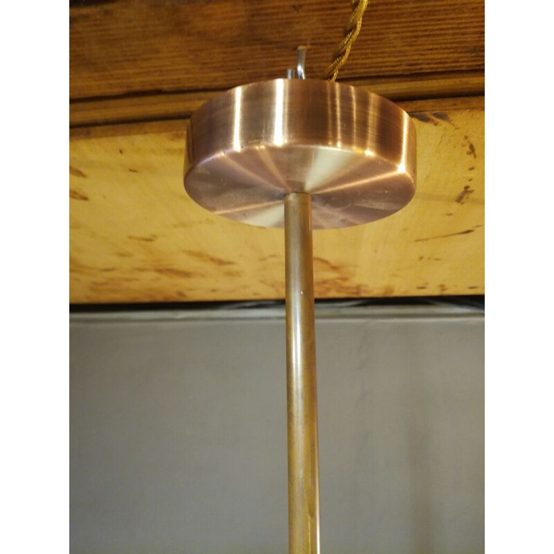 Vintage pendant lamp "Viervoud" in metal and copper by Raak