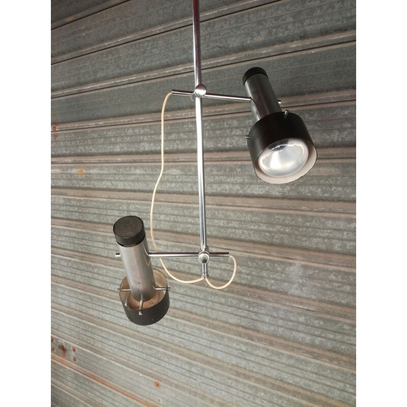 Vintage pendant lamp with 2 spots by Alain Richard