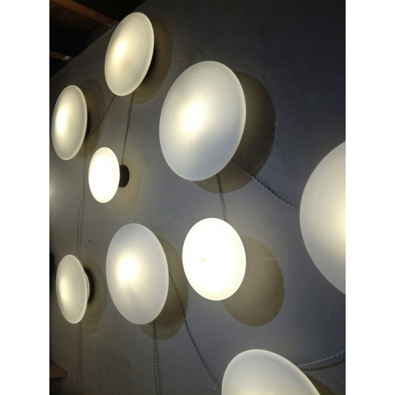 Set of 9 vintage wall lamps "Discus" by Raak