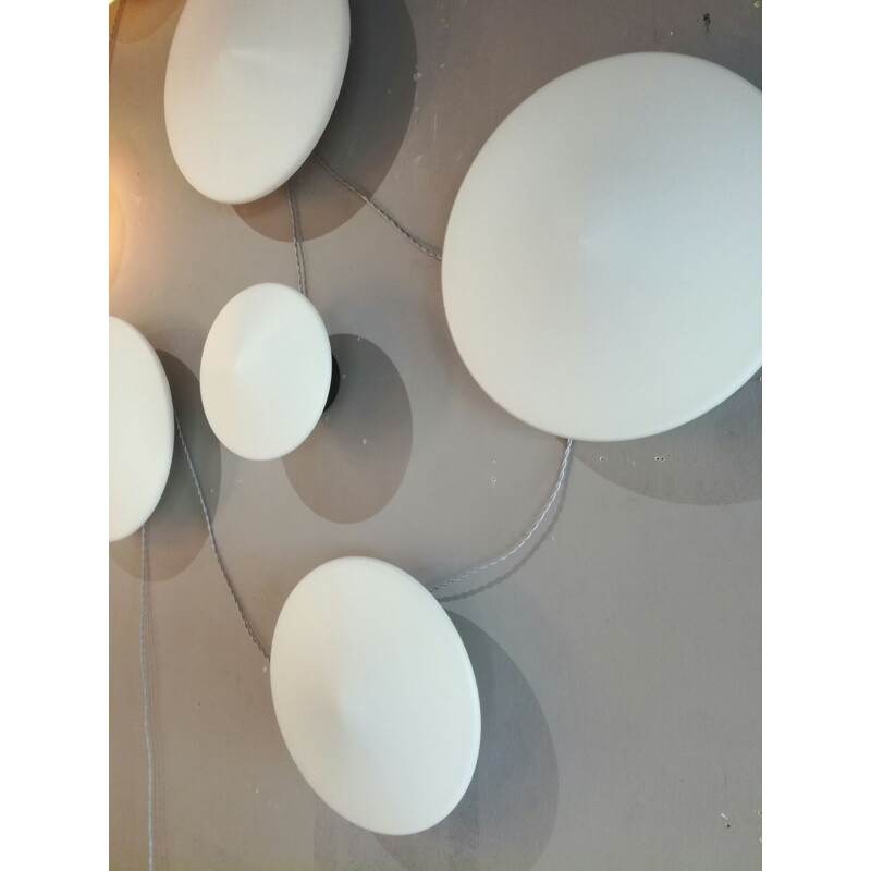 Set of 9 vintage wall lamps "Discus" by Raak