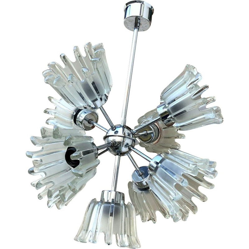 Vintage Sputnik chandelier by Doria Leuchten