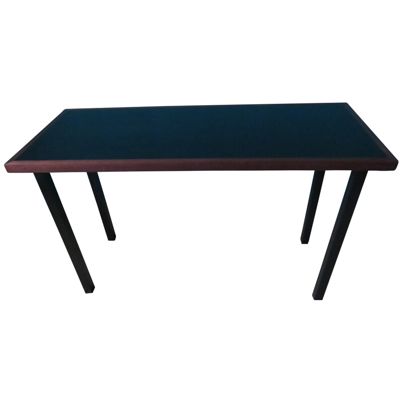 Scandinavian coffee table in teak and steel - 1950s