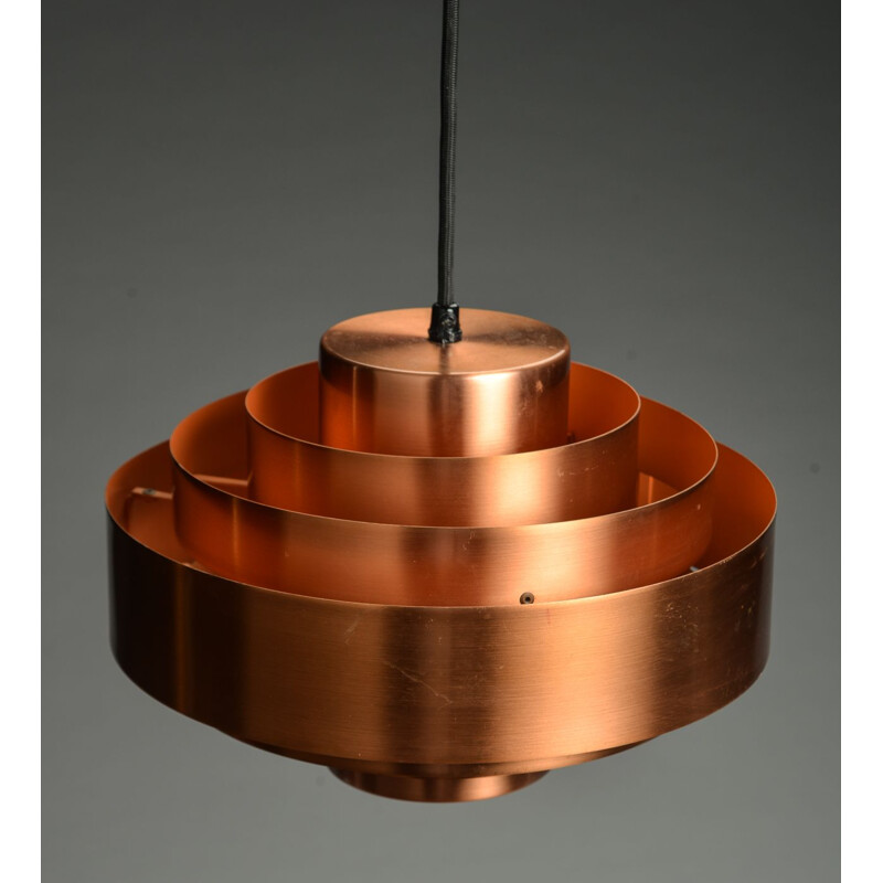 Lámpara de suspensión "Ultra" de cobre vintage de Jo Hammerborg