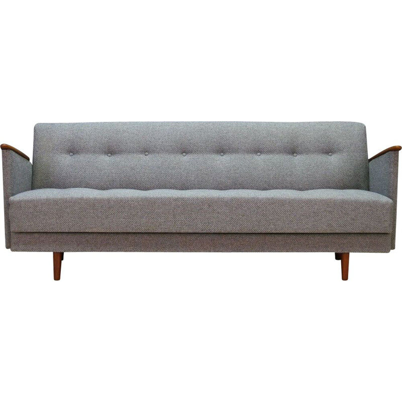 Vintage Danish grey 3-seater sofa