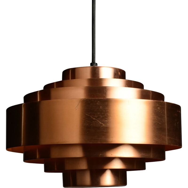 Vintage pendant lamp "Ultra" in copper by Jo Hammerborg