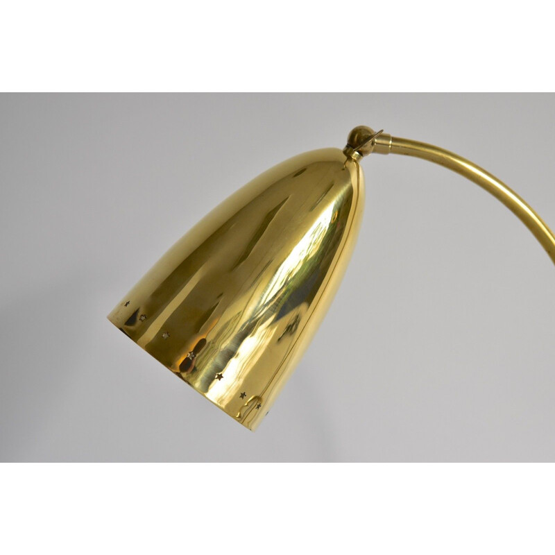 Vintage German table lamp in golden brass