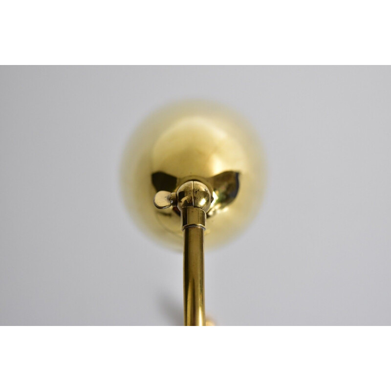 Vintage German table lamp in golden brass