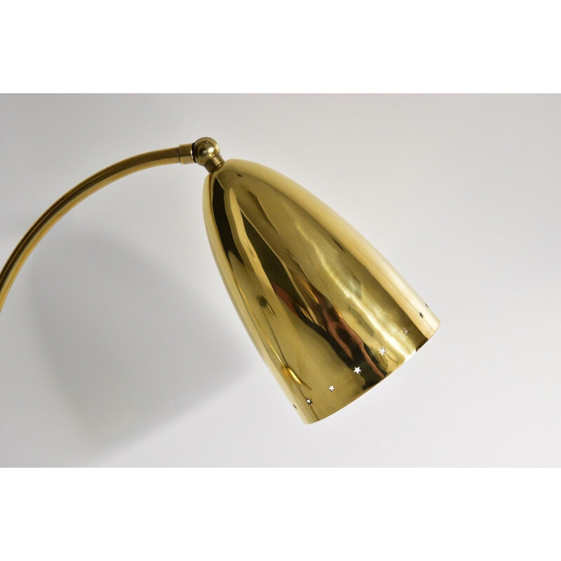 Vintage German table lamp in golden brass