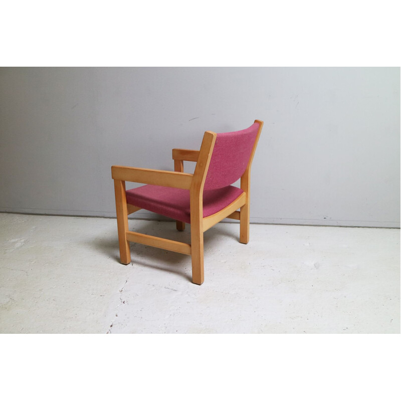 Ensemble de 6 chaises vintage danoises par Wegner en hêtre violet