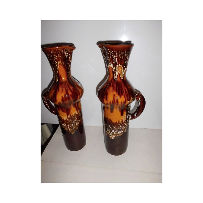 Suite de 2 vases vintage par Vallauris