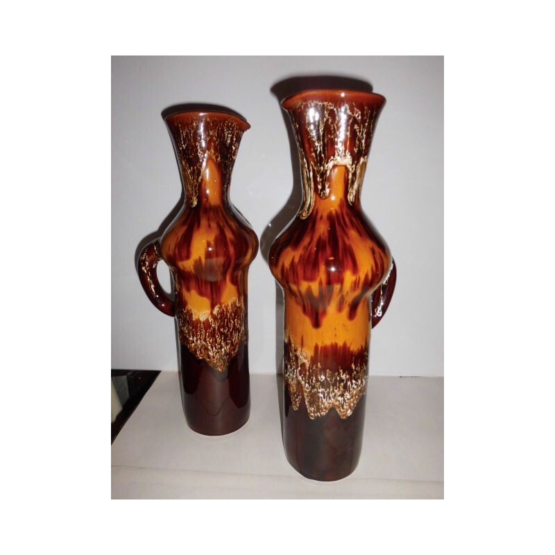 Suite de 2 vases vintage par Vallauris