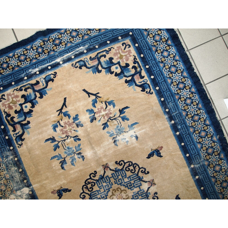 Tapis vintage chinois fait-main