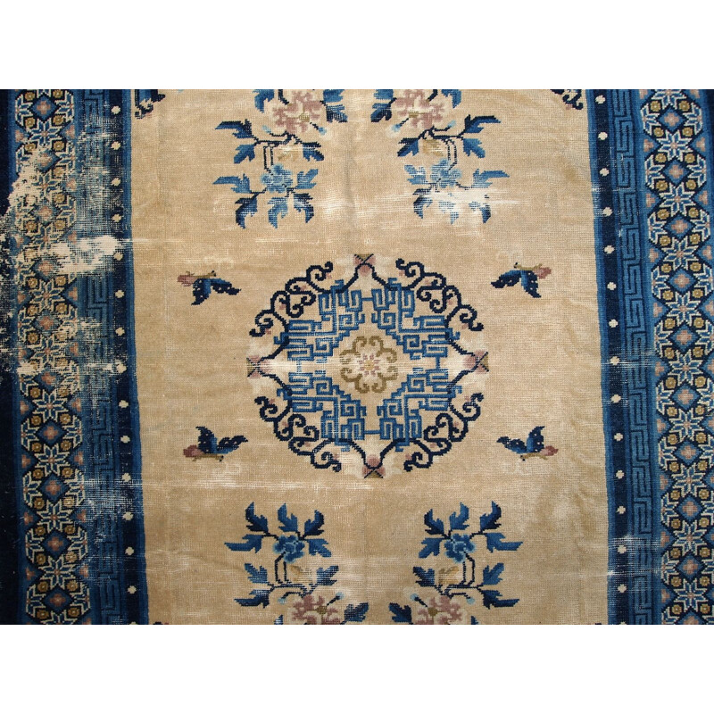 Vintage handmade Chinese rug