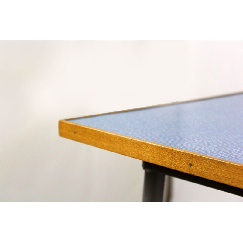 Vintage blue and yellow formica kitchen table