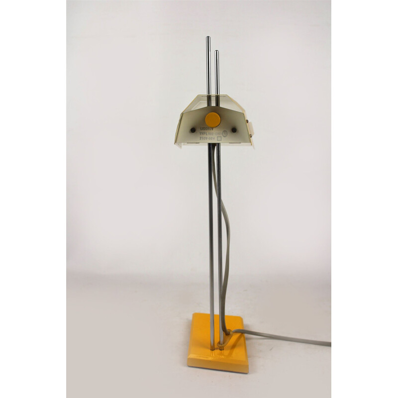 Vintage yellow lamp by Josef Hurka for Lidokov