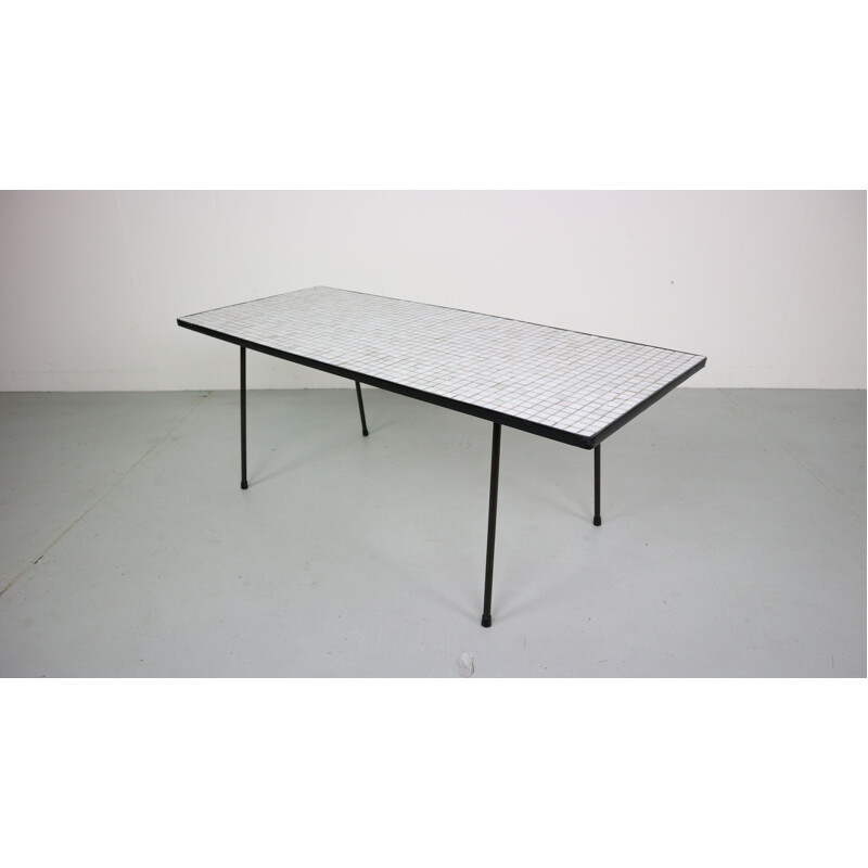 Vintage caramic tiles coffee table by Rudorf Wolf for Elsrijk