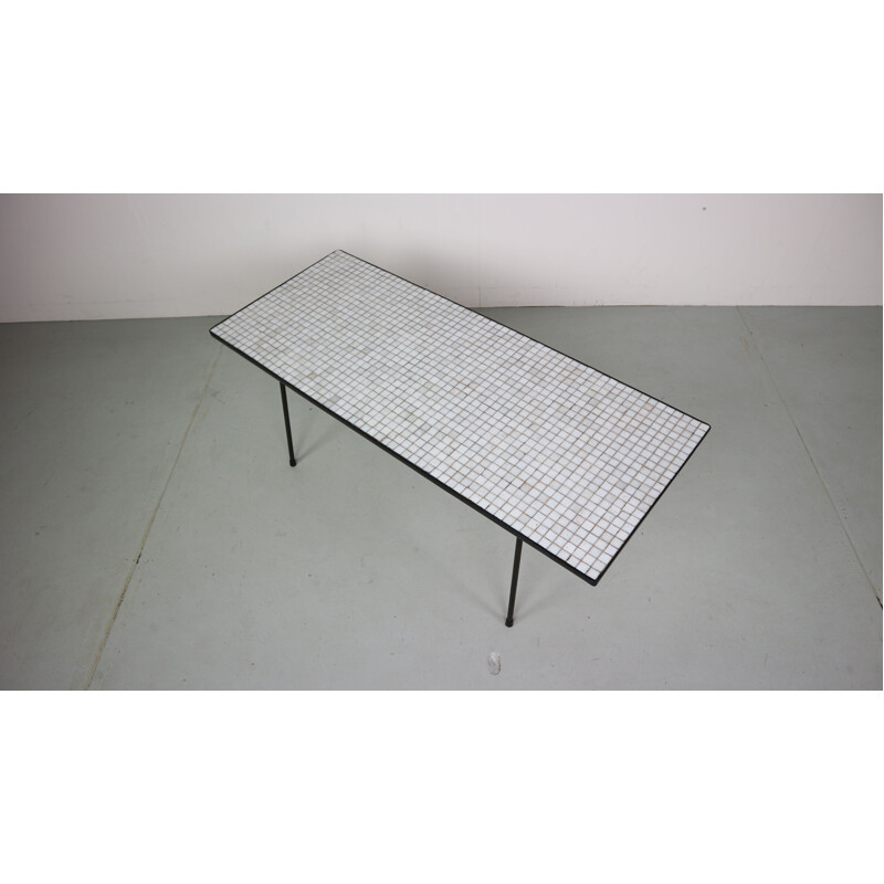 Vintage caramic tiles coffee table by Rudorf Wolf for Elsrijk