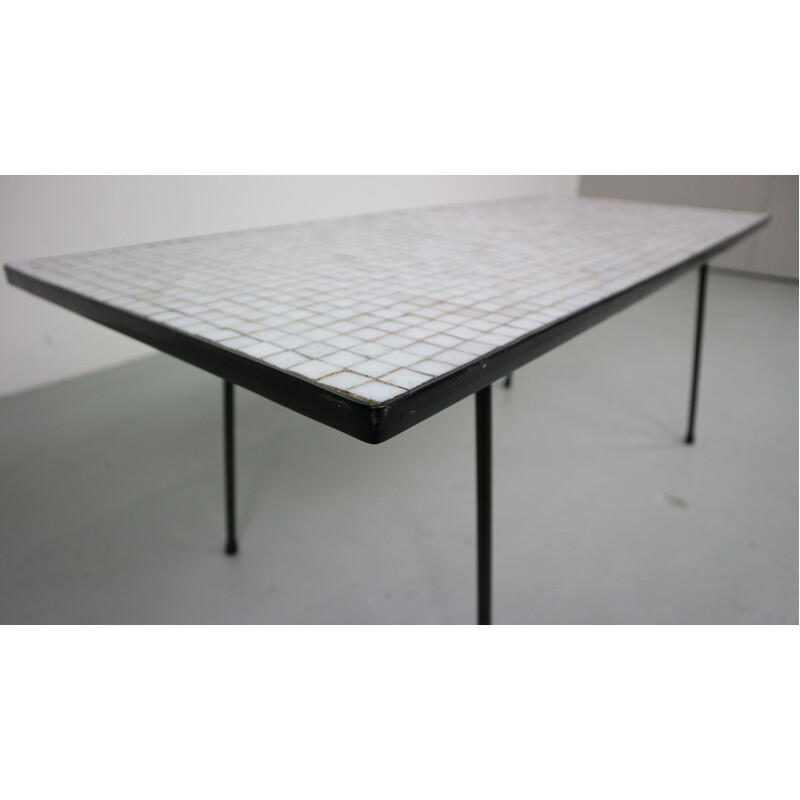 Vintage caramic tiles coffee table by Rudorf Wolf for Elsrijk