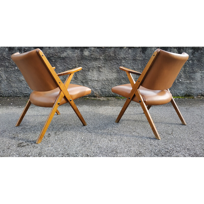 Set of 2 vintage armchairs by Dal Vera