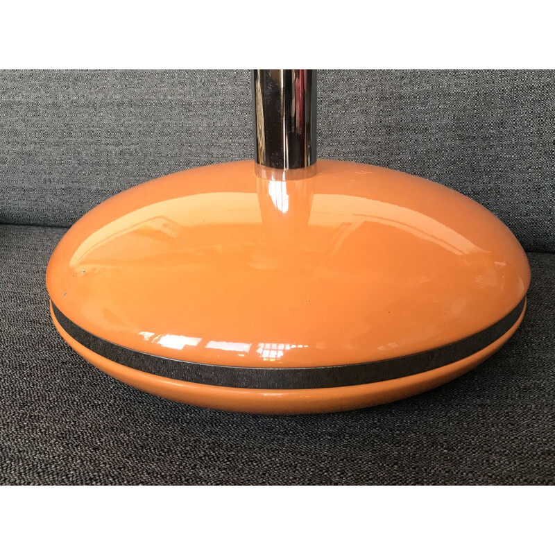 Plafonnier vintage orange scandinave en métal
