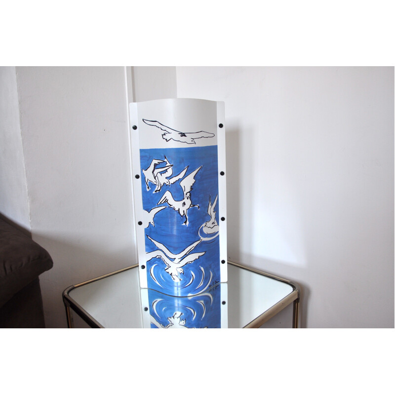 Vintage blue table lamp by Cristina Cini for Slamp 