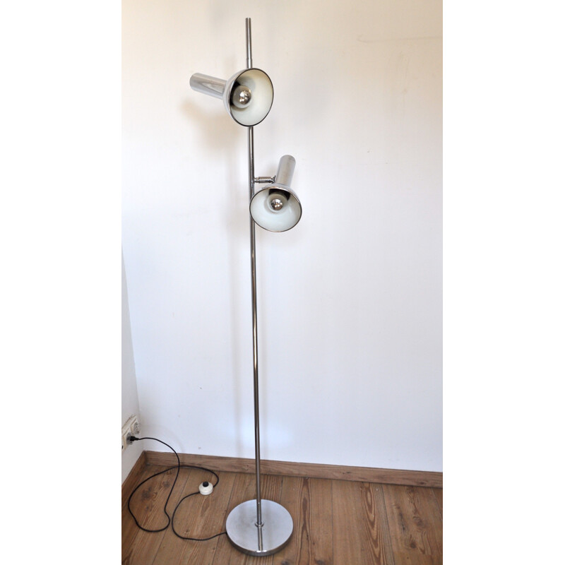 Vintage Fase Floor lamp model 3001 in silver metal