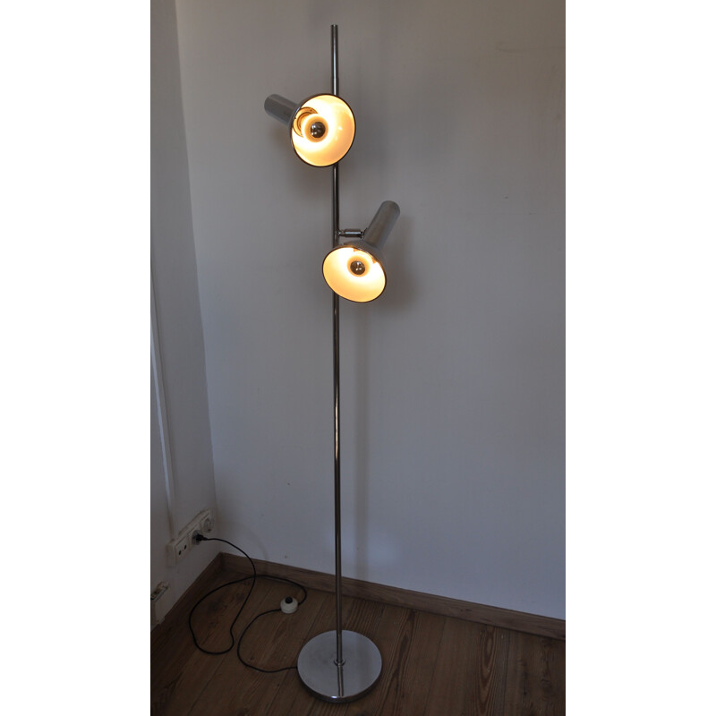 Vintage Fase Floor lamp model 3001 in silver metal