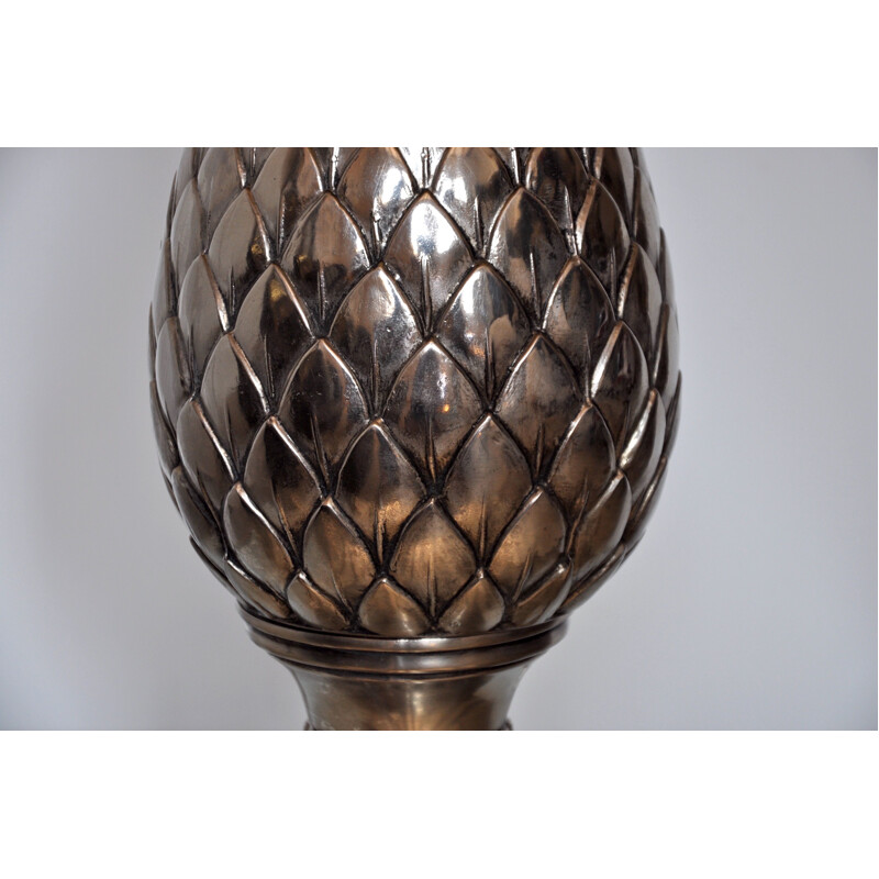 Vintage silver plated pineapple lamp, 1970