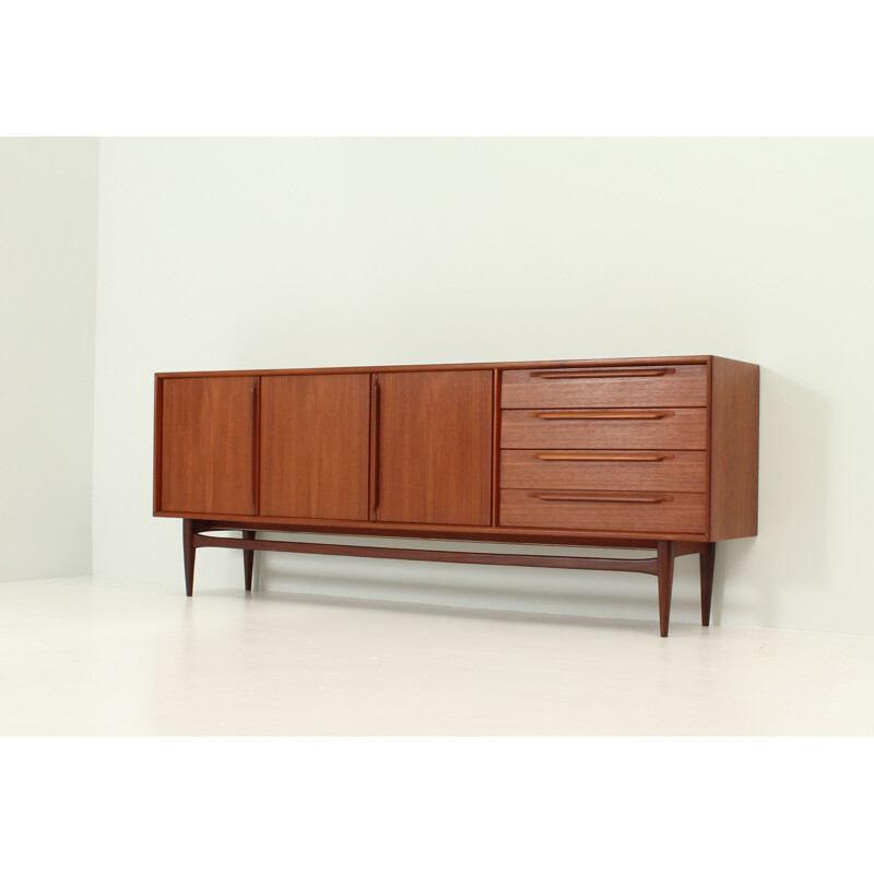 Vintage german sideboard for RT Möbel in brown teak 1960