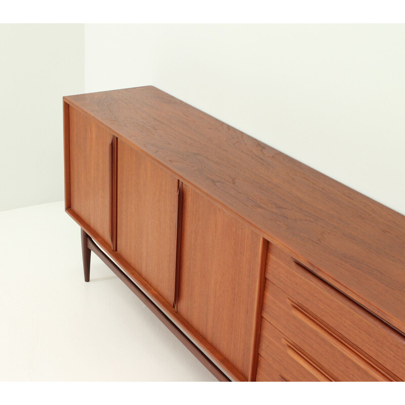 Vintage german sideboard for RT Möbel in brown teak 1960