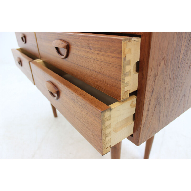 Vintage chest of drawers in brown teak by Kai Kristiansen 1960